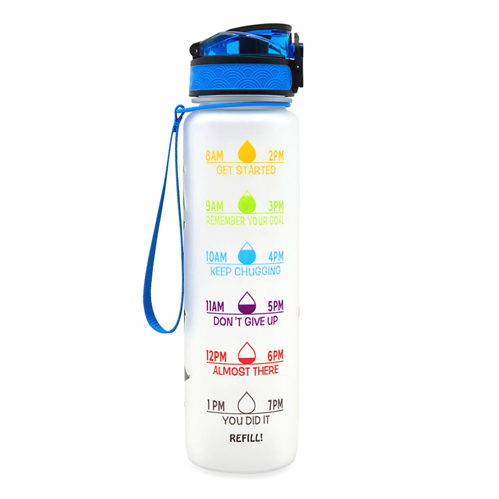 1L Wasser Flasche Mit Zeit Marker Deine Motivierende Flasche