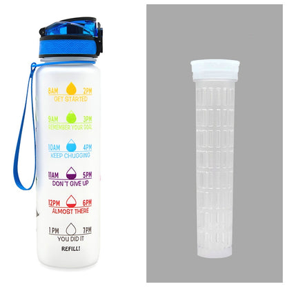 1L Wasser Flasche Mit Zeit Marker Deine Motivierende Flasche