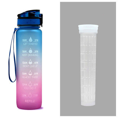 1L Wasser Flasche Mit Zeit Marker Deine Motivierende Flasche